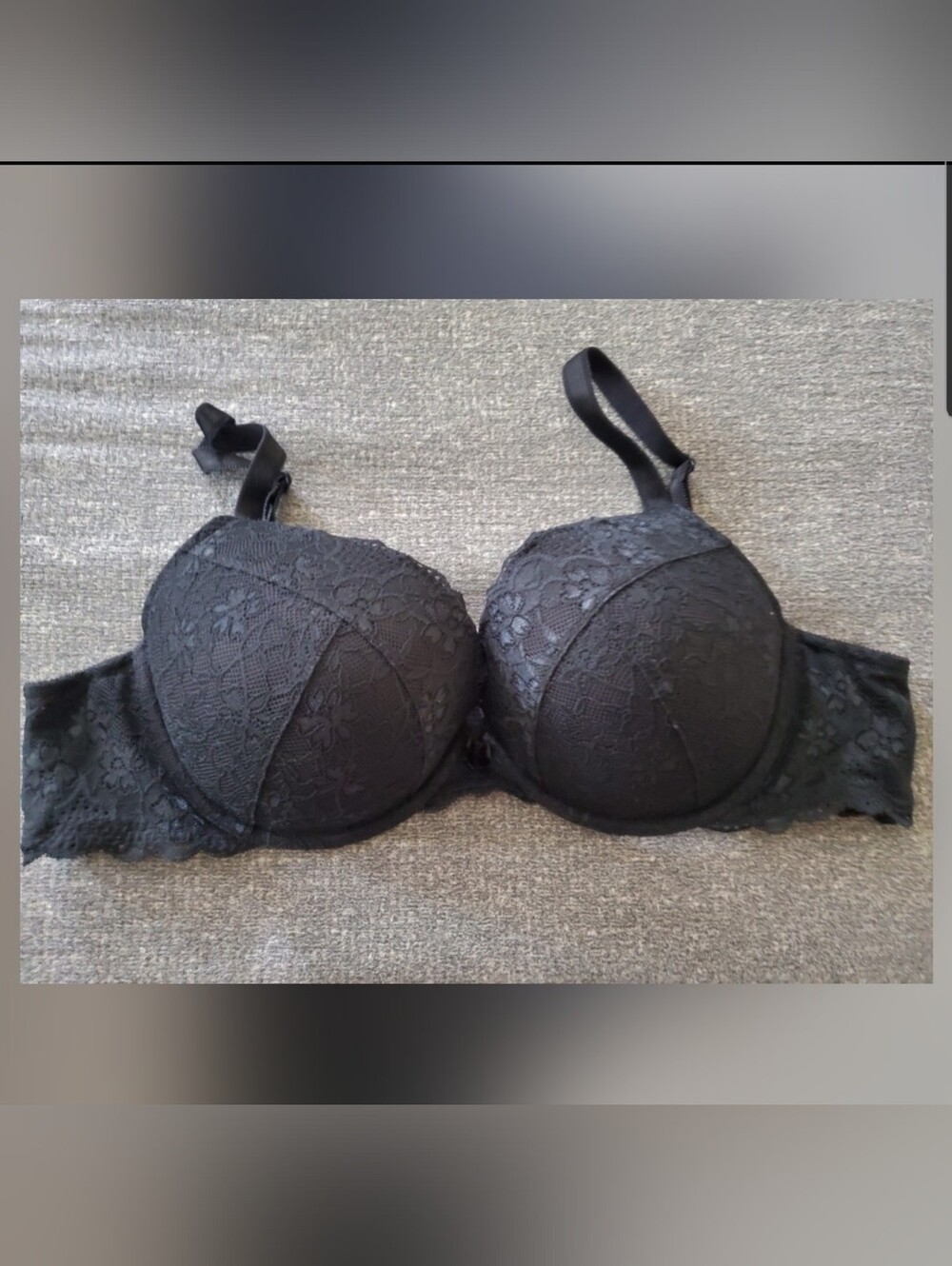 Torrid Black Floral Lace Push-Up Bra
